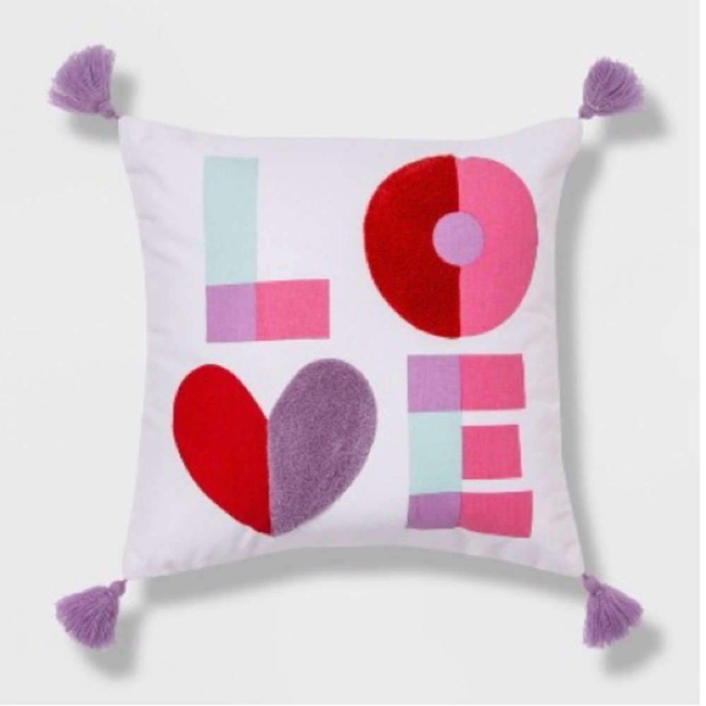 Spritz Love' Valentine's Day Square Throw Pillow bundle of 2